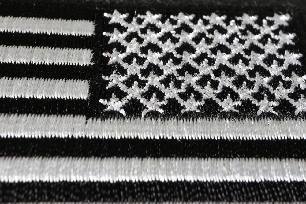 US Flag Patch Black and White 3 Inch by Ivamis Patches
