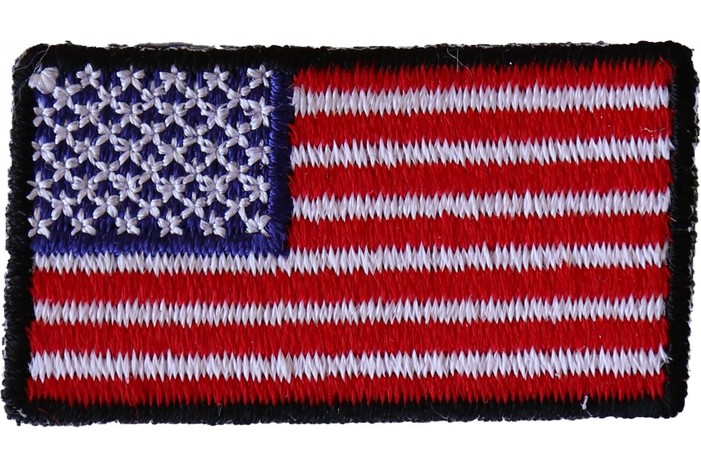 Patch, Embroidered Patch (Iron-On or Sew-On), American Flag Camo
