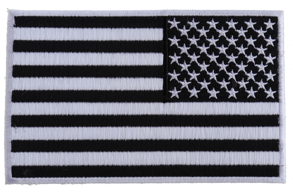 Black Border 4 Inch American Flag Patch