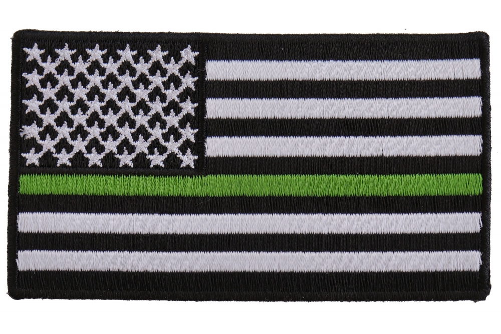 Flag with deals green stripe