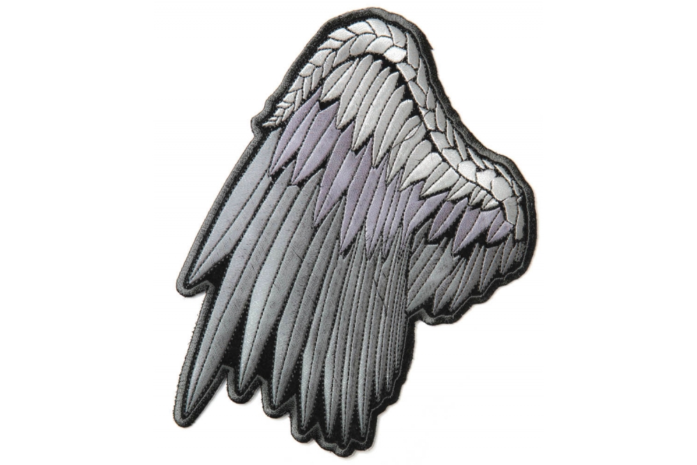 Silver Left Angel Wings Patch | Angel Wing Patches -TheCheapPlace