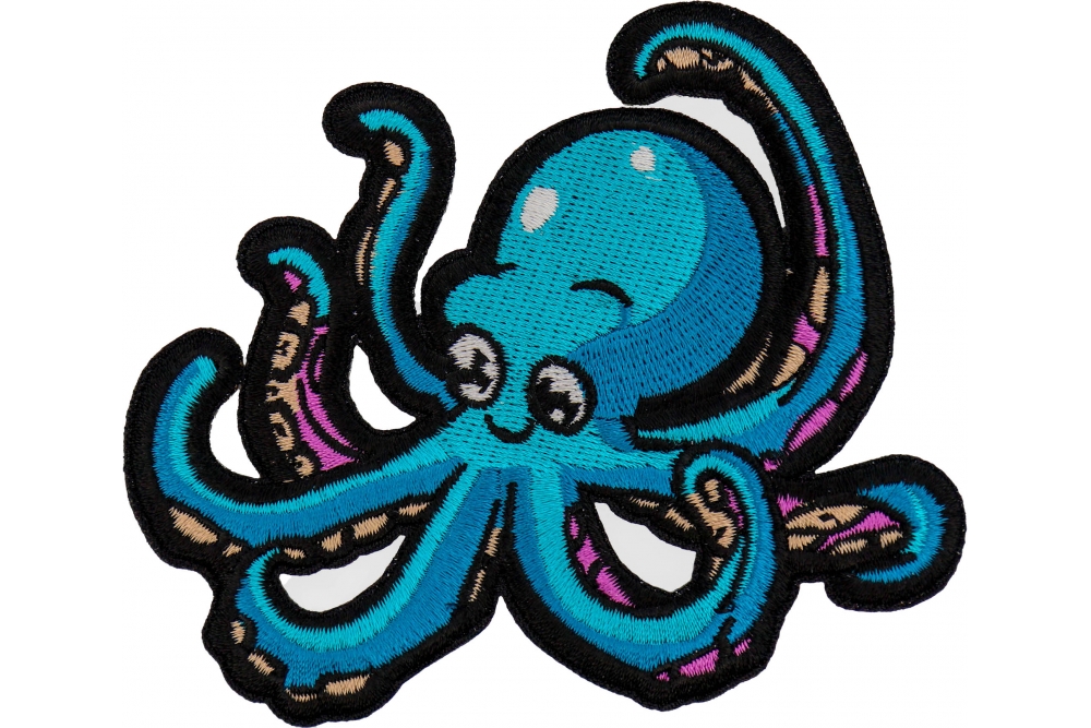 2 Octopus Iron-on Patches, Cute Octopuses to Iron On, Sea Creature