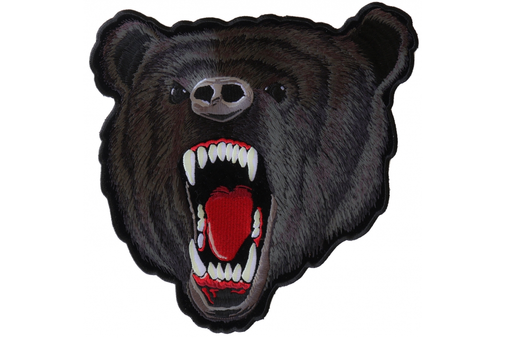 Black Bear Embroidered Iron on Patch - TheCheapPlace