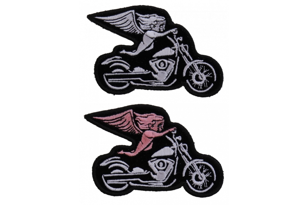 Angel Biker Patch Set Of 2 Motorcycle Angel Patches | Biker Patches ...