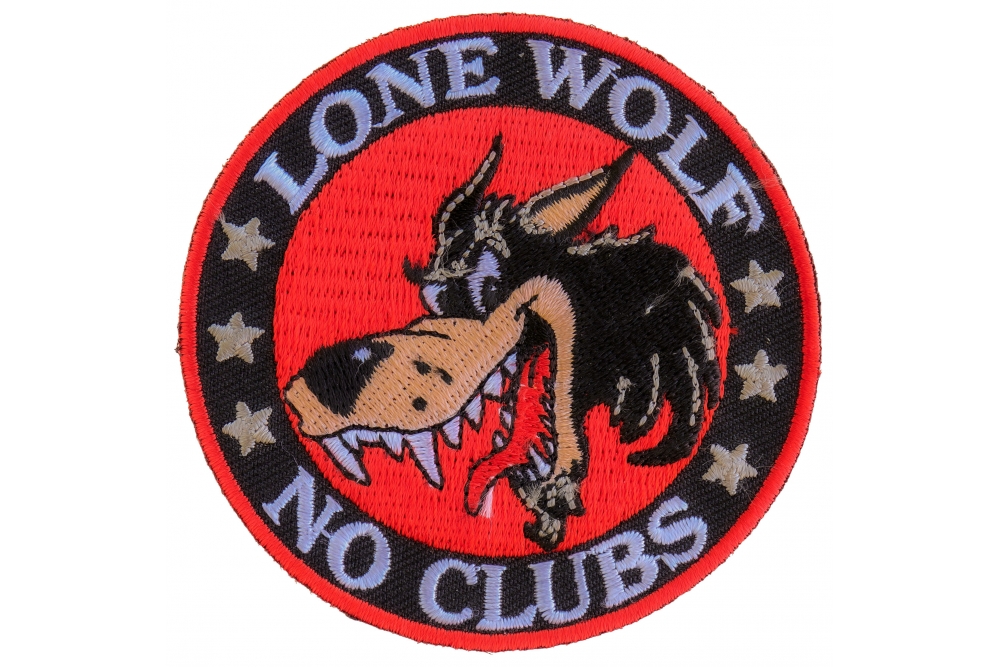 Lone Wolf Patch, Large Back Patches for Jackets and Vests