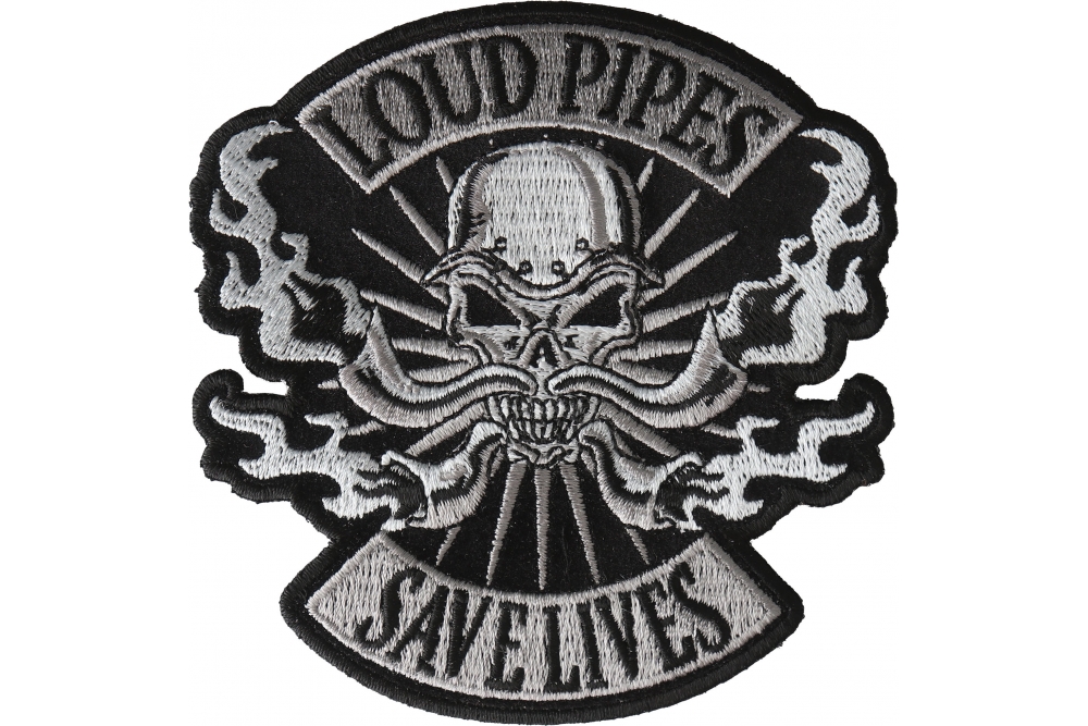 LIVE TO RIDE Skull Biker Big Iron Patches Large Embroidery