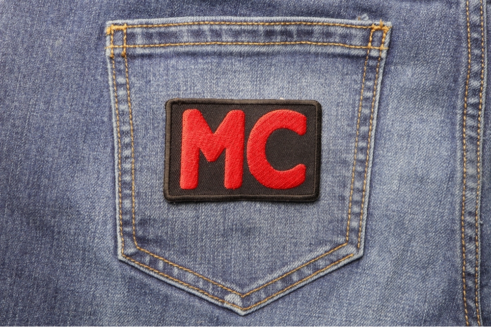 Red MC Patch - Embroidered Iron On Motorcycle Club Patch by Ivamis Patches