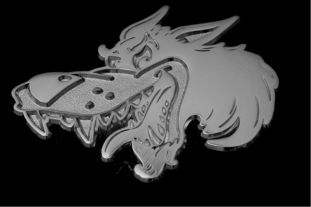 Cartoon Wolf Pin