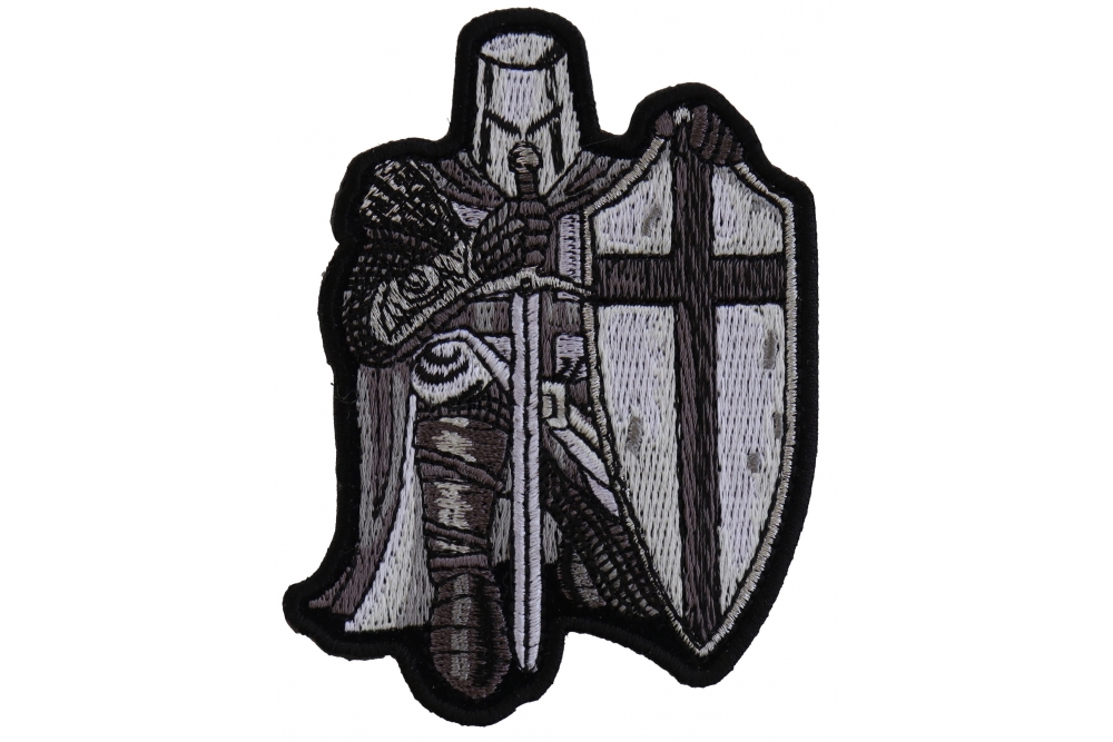 Knights Templar - 2.5x3 Shield Patch Black | Tactical Gear Junkie