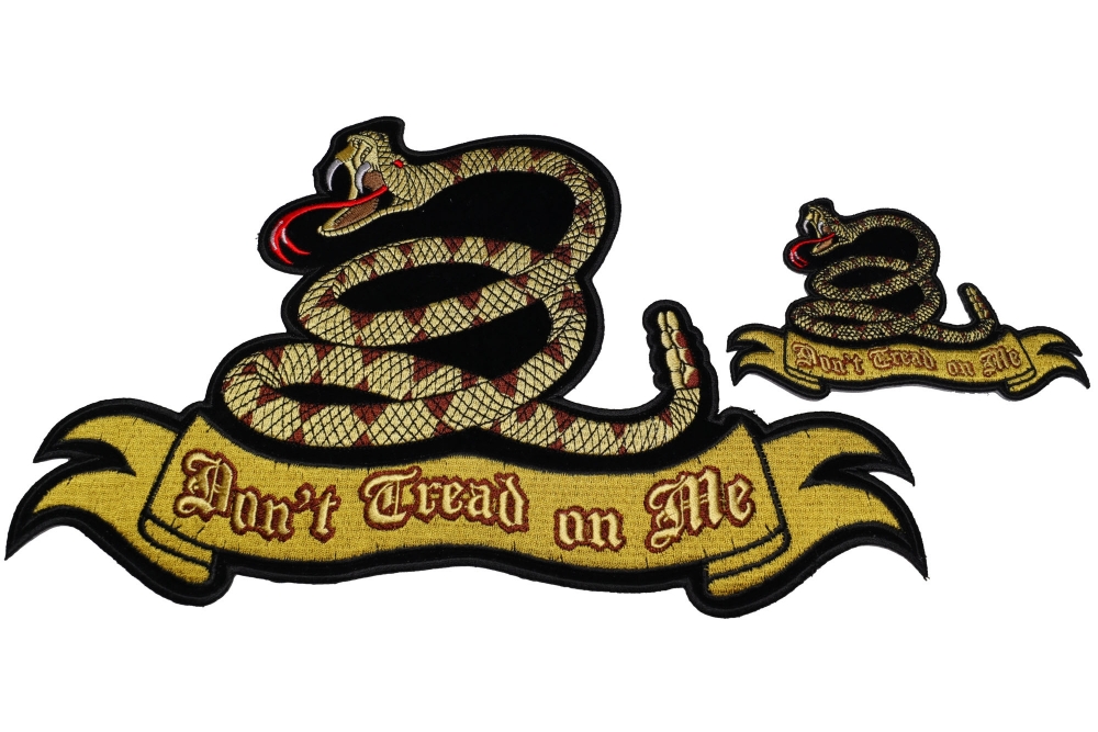 Download Don't Tread On Me Gadsden Snake Patch Set Small and Large ...