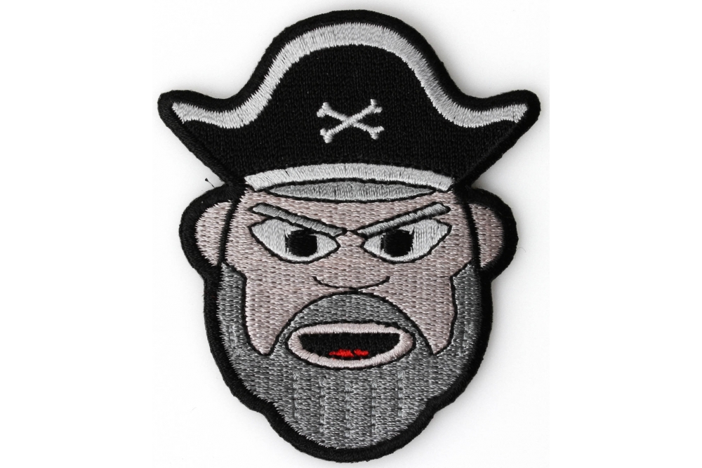 Old Man Bearded Pirate Iron on Patch by Ivamis Patches