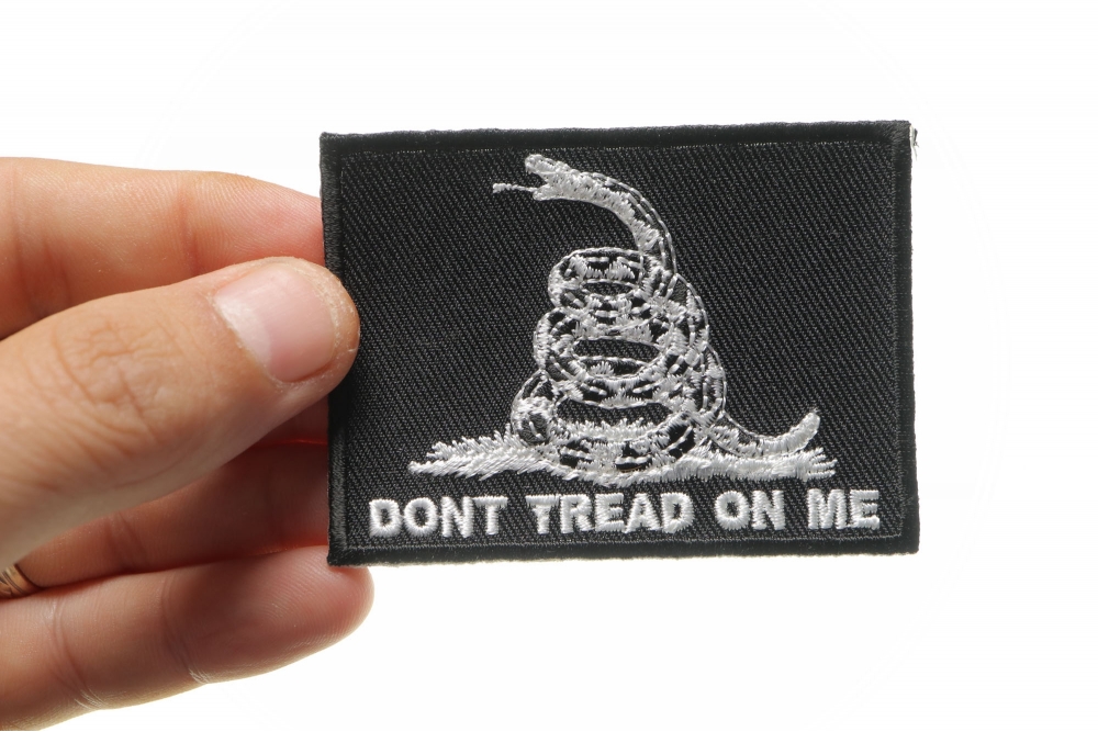 Don't Tread On Me Black White Patch  US Military Veteran Patches by Ivamis  Patches