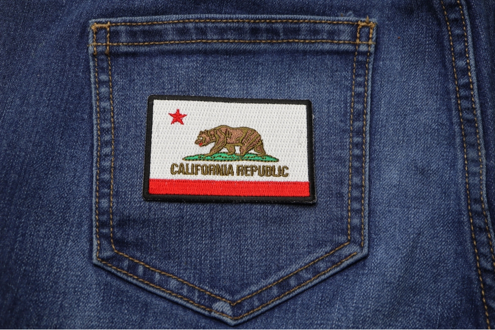California Flag (Black) Iron On Patch – Patch Collection