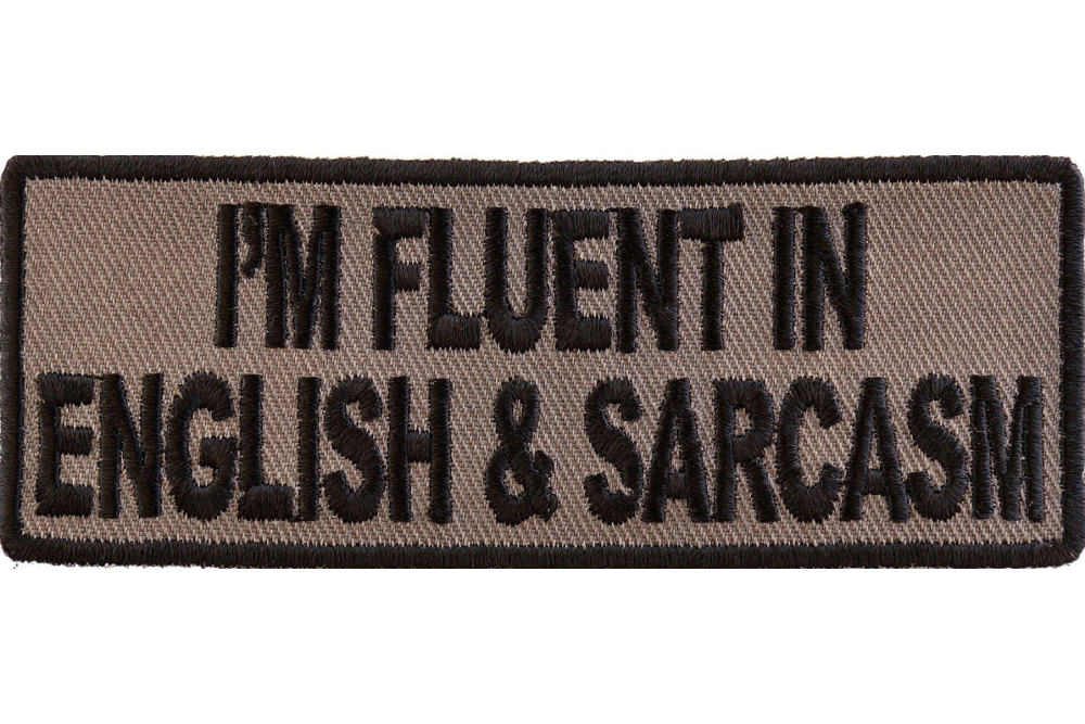 Powered By Sarcasm and Coffee Funny Iron on Patch