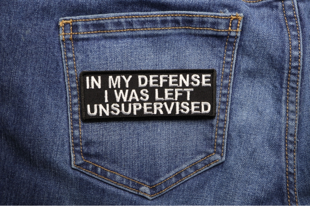 in My Defense I Was Left Unsupervised Funny Iron on Patch