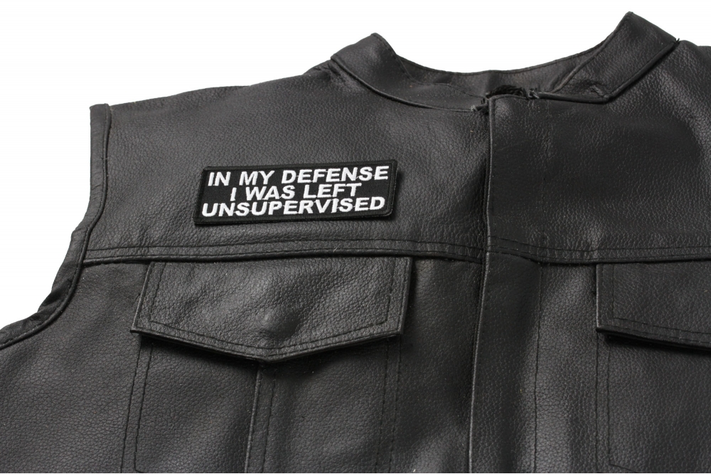 Embroidered in My Defense I Was Left Unsupervised Hook & Loop Patch Velcro  Patch Tactical Morale Patch Removable Patch Gift Idea 