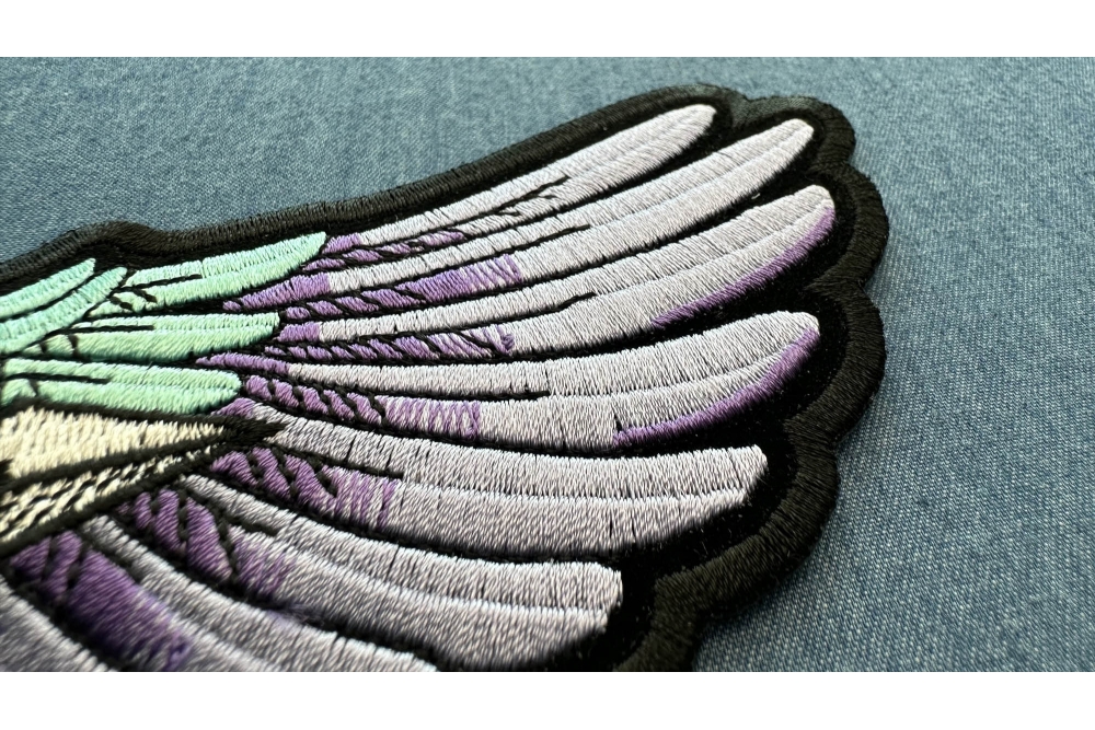 Feathers and Wings Patch, Large Ladies Back Patches for Jackets