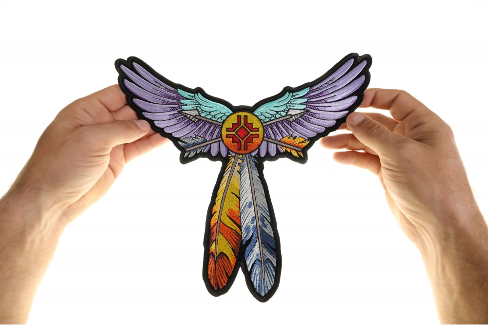 Feathers and Wings Patch, Large Ladies Back Patches for Jackets