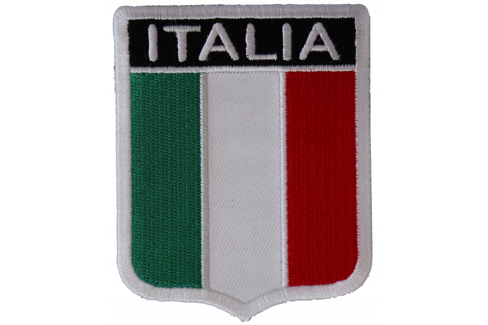 Iron On Italia Shield Patch  Embroidered Patches by Ivamis Patches