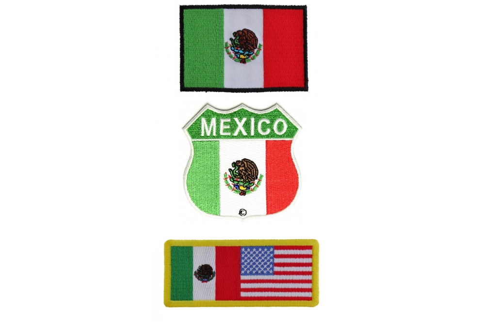 Mexico Flag Iron On Patch Patriotism Embroidered Mexican Embroidered Big &  Small