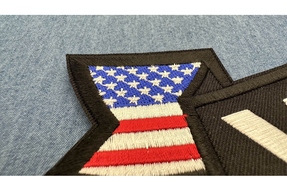 Veteran Patch, US Flag Large Rocker Patch