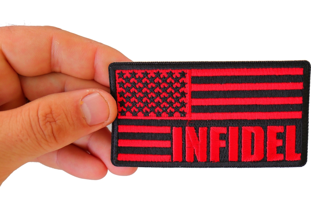 Black and Red American Flag Patch 4 Inch  US Military Veteran Patches by  Ivamis Patches