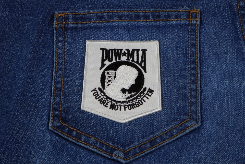 White POW MIA Patch | US Military Veteran Patches by Ivamis Patches