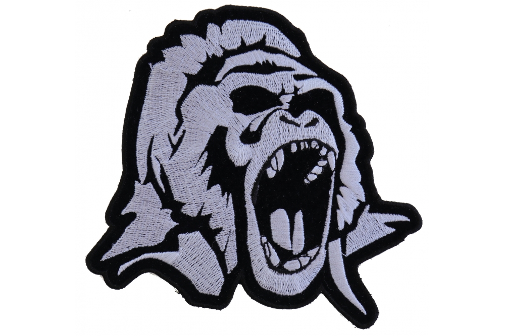 The Roaring Gorilla Patch Embroidered Applique Iron on Sew on Emblem