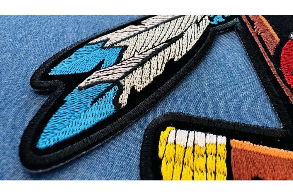 Indian Axes and Feathers Patch, Large Indian Patches by Ivamis Patches