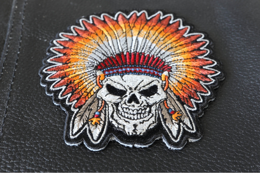 Head Dress Skull Patch Skull Patches By Ivamis Patches 6989