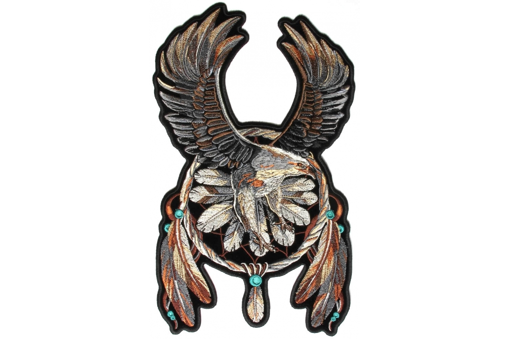 Brown Dreamcatcher Eagle Patch