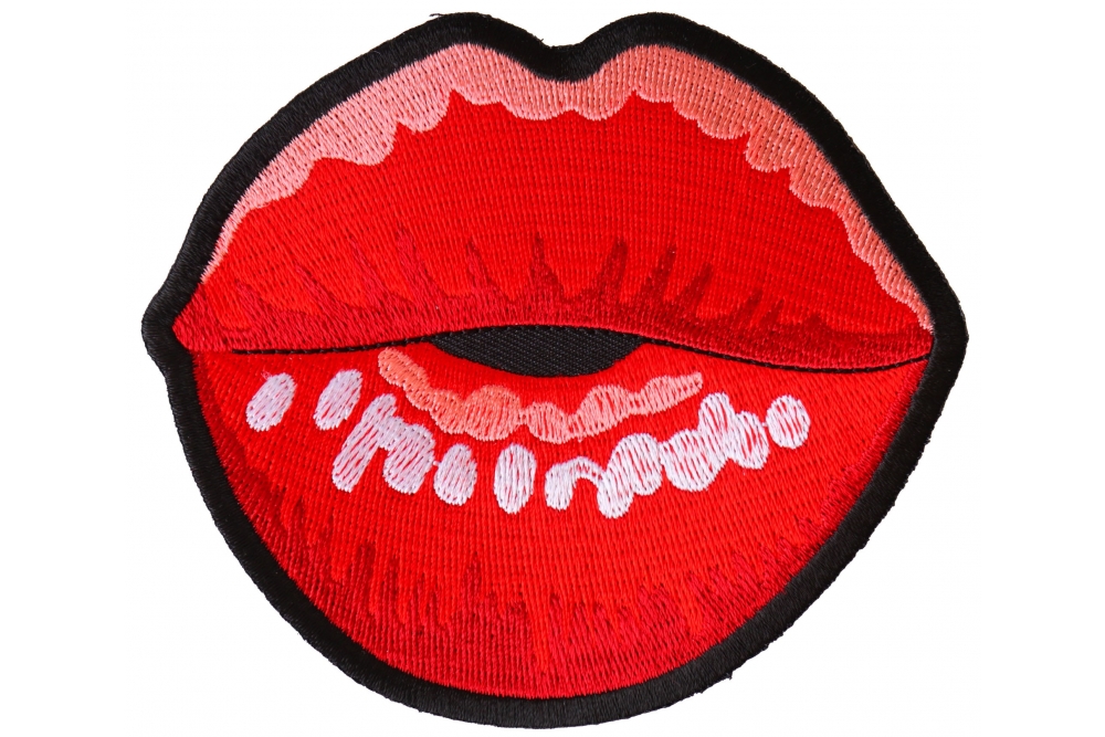 Kissing Lips Iron on Novelty Patch - TheCheapPlace