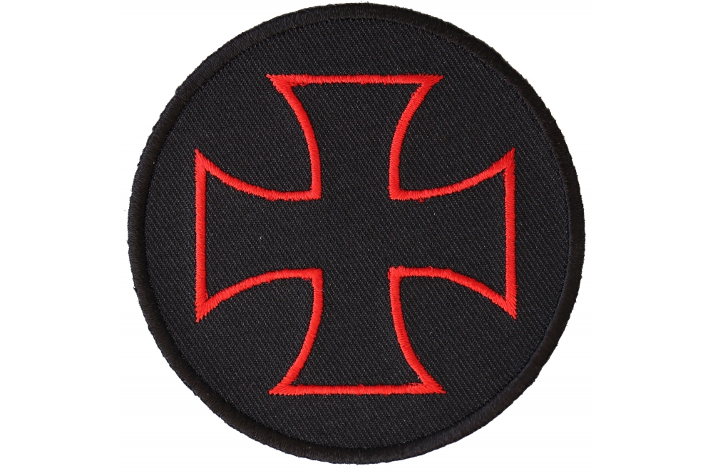 Red and Black cross Patches Iron-on transfers for clothing Rock