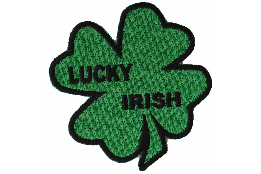 New Irish Clover Custom Embroidered Name Tag Biker Patch