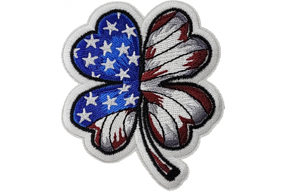 US Flag 4 Clover Leaf Patch