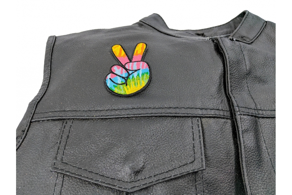 Download Colorful Peace Fingers Hand Sign Iron On Patch | Peace ...