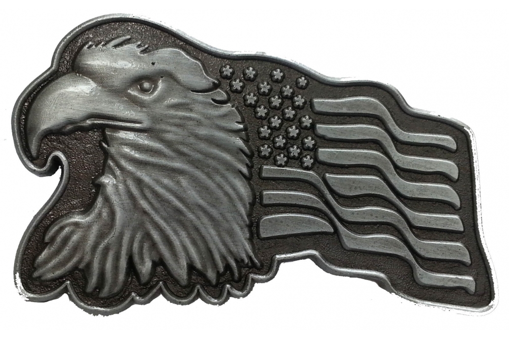 Eagle Pin With US Flag In Antique Silver Finish | Eagle Pins ...