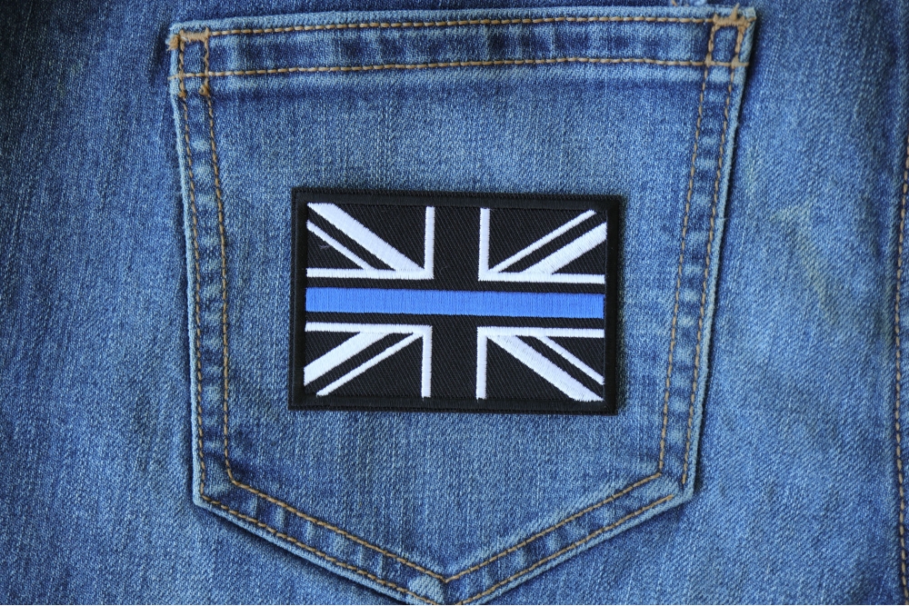 UK Flag Patch with Blue Line for Police - TheCheapPlace