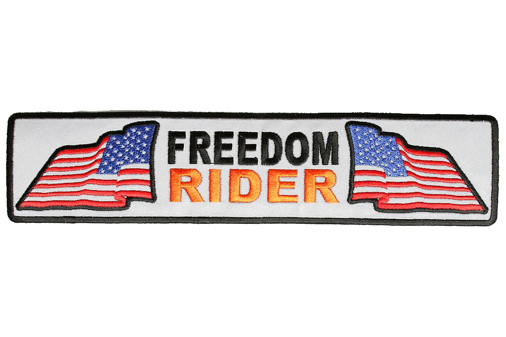 Freedom Rider Reflective Patch With US Flags