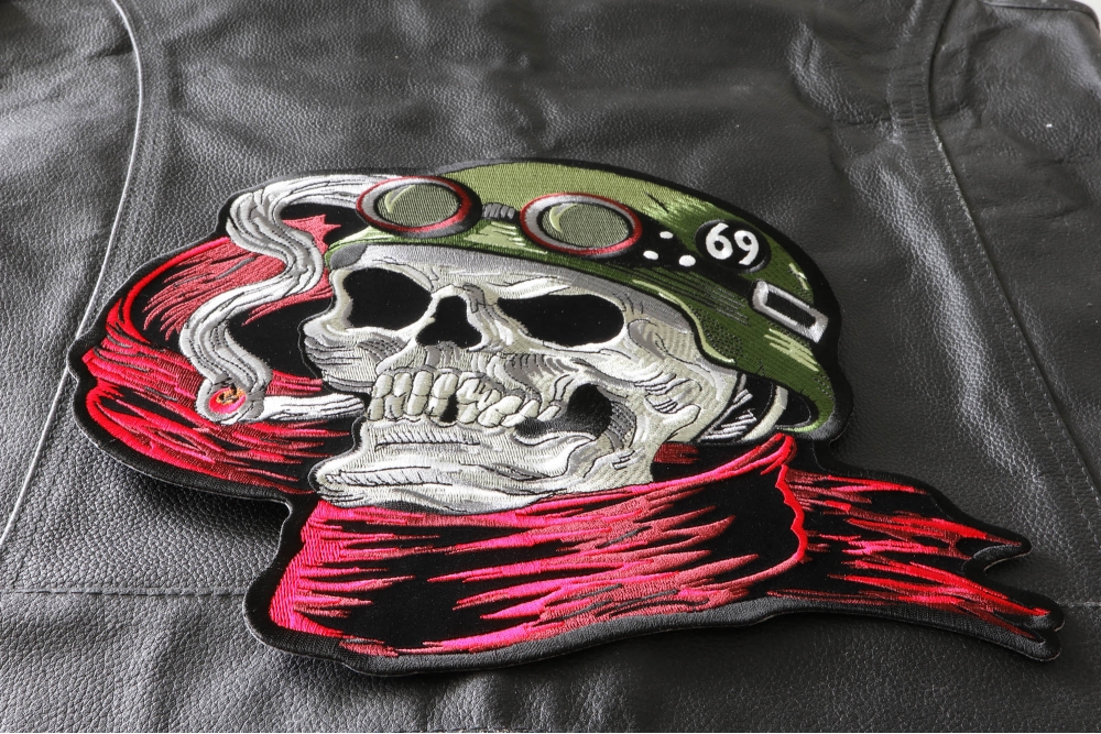 Skull patches clearance for leather jackets