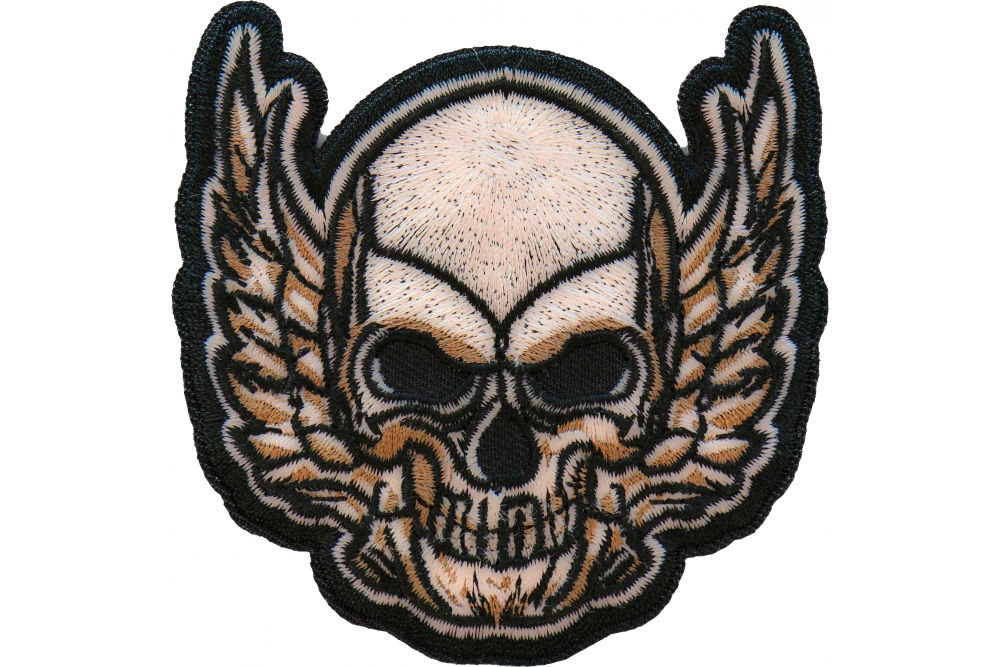 Rising Wing Skull Patch, Biker Skull Patches by Ivamis Patches