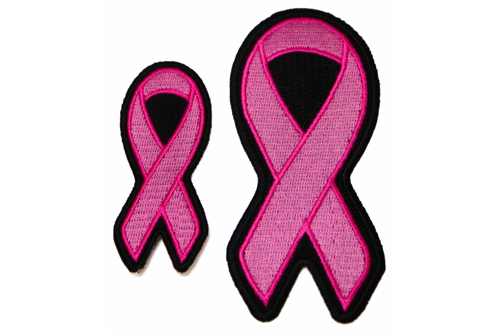 Two Pink Ribbon Patches