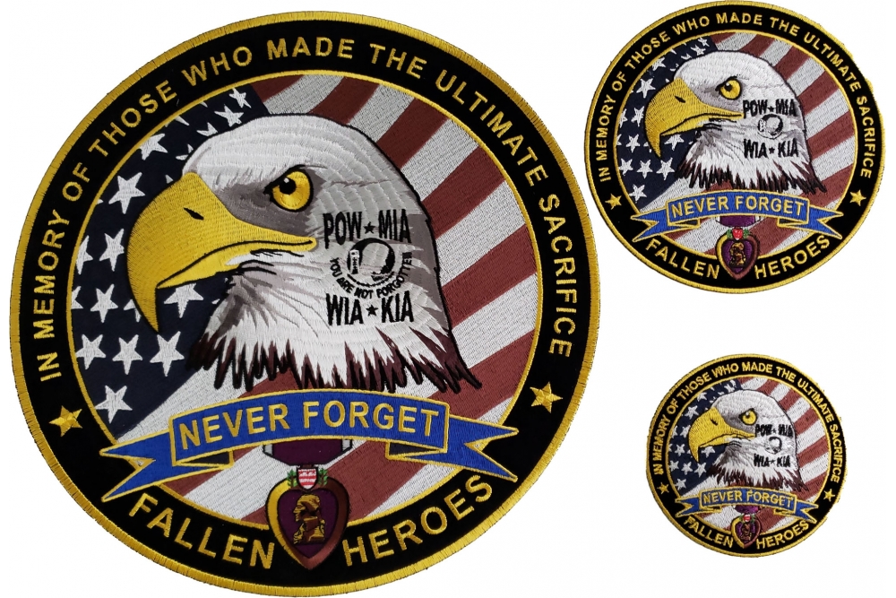 Fallen Heroes Patches Small Medium and Large Set of 3 Patches ...