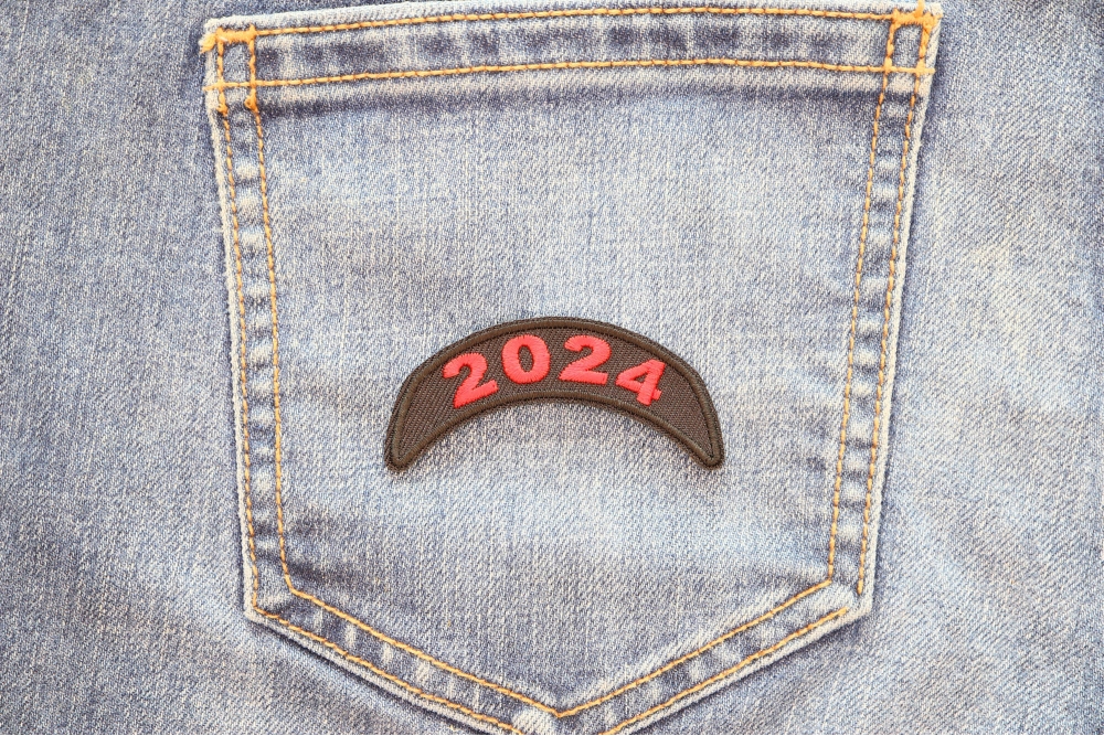 2024 Patch Upper Rocker Red By Ivamis Patches   Year Rocker Patches 2024 Patch Upper Rocker Red P7776 Pant 